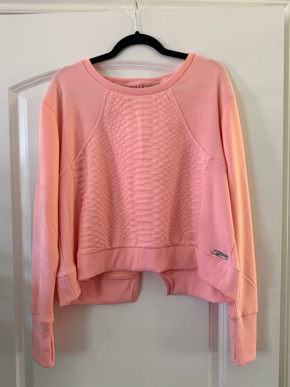 Nine West Pink Quilted Sweatshirt